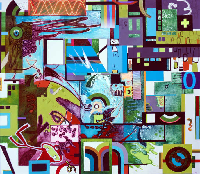 Caracas - Art work in mixed media by Kirsten Mortimer